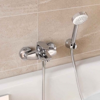 Baterie cada-dus Kludi, Pure & Solid, fara set dus, crom